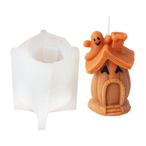 Avejjbaey Pilzhaus-Silikonform für Halloween-Kerzen, handgefertigte Backformen, Epoxidharz-Formen für von Avejjbaey