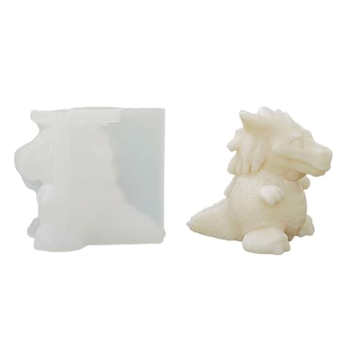 Avejjbaey Robustes Mehrzweck-Silikon-Dinosaurier-Kerzenhalter-Formen-Set, tragbar für Kunstharz-Gips-Bastelbedarf, verschiedene von Avejjbaey