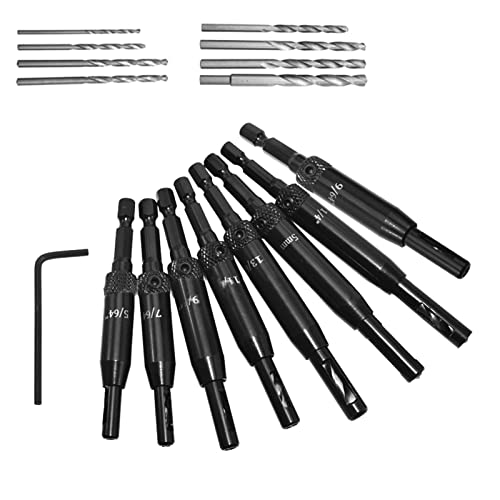 Avejjbaey Scharnierbohrer-Set, selbstzentrierende Lochbohrer, Sechskantschaftbohrer für Scharniere, Griffe, Schubladen, von Avejjbaey