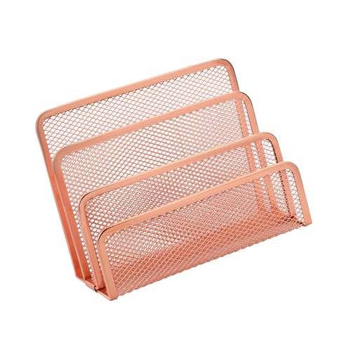 Avejjbaey Schreibtisch-Aktenordner, 3 Fächer, Metall, platzsparend, für Schreibtisch, Bücher, Zeitschriften, 173 x 80 x 135 mm, Schreibtisch-Organizer von Avejjbaey
