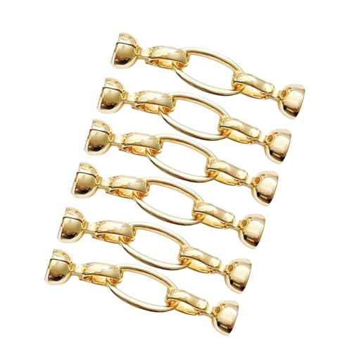 Avejjbaey Set mit 6 unregelmäßigen Verschlüssen für Armbänder und Halsketten, Schmuckherstellung, Zubehör, Kupfer, von Avejjbaey