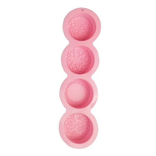 Avejjbaey Silikonformen mit 4 Mulden für die Herstellung von Epoxidharz, Kerzen, Seife, Blumenmuster, Silikonformen für Avejjbaey Silikonformen mit 4 Mulden für die Herstellung von Epoxidharz, Kerzen, Seife, Blumenmuster, Silikonformen für von Avejjbaey