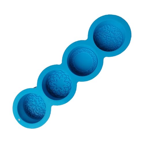 Avejjbaey Silikonformen mit 4 Mulden für die Herstellung von Epoxidharz, Kerzen, Seife, Blumenmuster, Silikonformen für von Avejjbaey