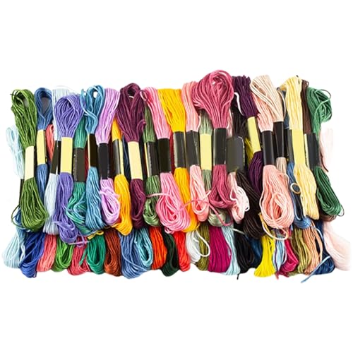 Avejjbaey Stable Crafting Essential helle Polyester-Stickgarne für Kreuzstiche, weicher, robuster Faden für von Avejjbaey