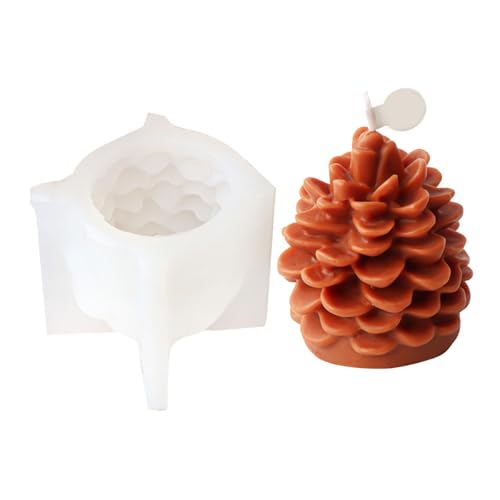 Avejjbaey Tannenzapfen-Kerzenformen, Weihnachtsbaum-Silikonformen, Epoxidharz-Formen, handgefertigte Duftkerzenformen für die von Avejjbaey
