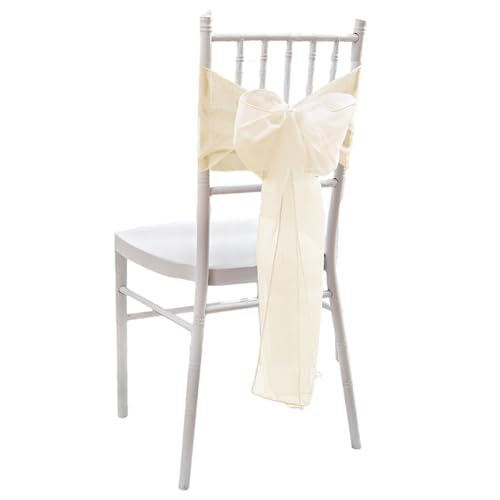 Avejjbaey Verleihen Sie Hochzeitsstuhl-Schleifen einen Hauch von Klasse. Langlebigkeit, Polyester-Stuhlschleife, passend für die meisten Stuhltypen, Rückendekoration, elegante Hochzeitsdekoration von Avejjbaey