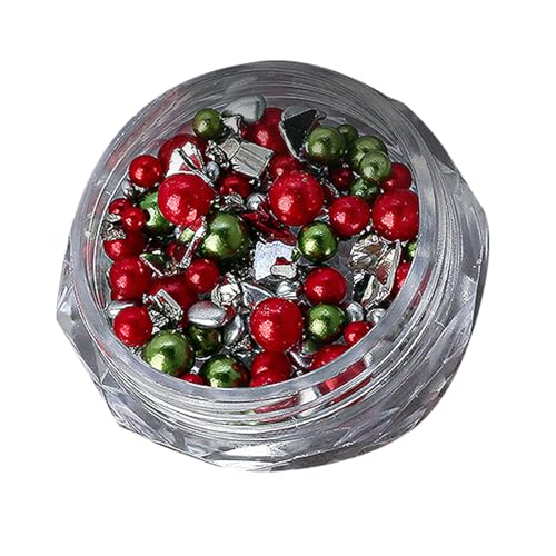 Avejjbaey Weihnachten Art Perlen Perlen Charms Kristall Mixed Schmuck Perlen Teile Maniküre Nägel von Avejjbaey