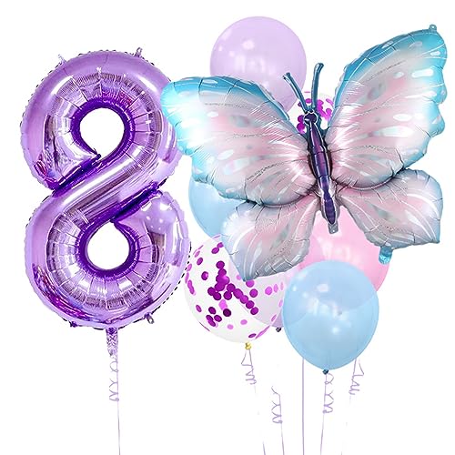 Dekorativer blauer Schmetterlings-Aluminiumfolienballon, tolle Party-Dekoration und Geschenkbedarf, Zuhause, Schlafsaal, Urlaub, Babyparty, Schmetterlings-Thema von Avejjbaey