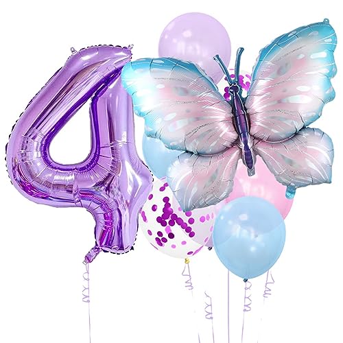 Dekorativer blauer Schmetterlings-Aluminiumfolienballon, tolle Party-Dekoration und Geschenkbedarf, Zuhause, Schlafsaal, Urlaub, Babyparty, Schmetterlings-Thema von Avejjbaey