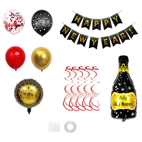 Flaschenförmiges Ballonketten-Set, einzigartige Aluminium-Ballon-Neujahrsdekoration für Feiern und Versammlungen, Dekorationsartikel für Partys von Avejjbaey