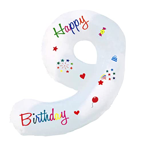 Geburtstagsparty-Ballon, Geburtstag, Zahlenballon, weiß, Kindergeburtstag, Party-Dekoration, Aluminium-Ballon, Wanddekoration, Geburtstagsparty-Dekorationen für Erwachsene und Frauen von Avejjbaey