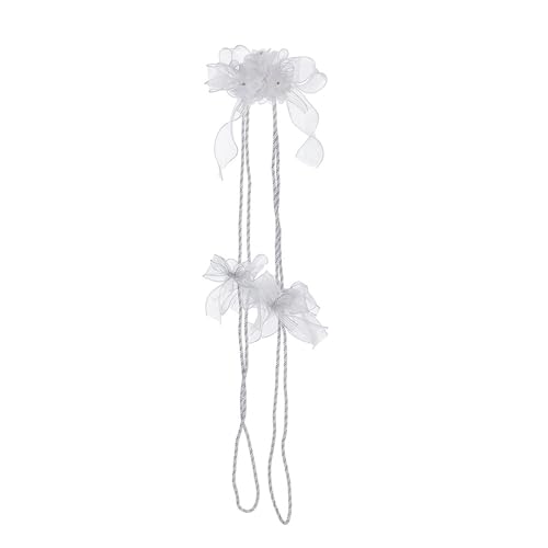 Handgefertigtes Hochzeits-Lassoes-Seil, weiße Verzierung, Akzentseil mit weißen Rosen für eine zeitlose, katholische Zeremonie, Antragszeremonie, Dekoration von Avejjbaey
