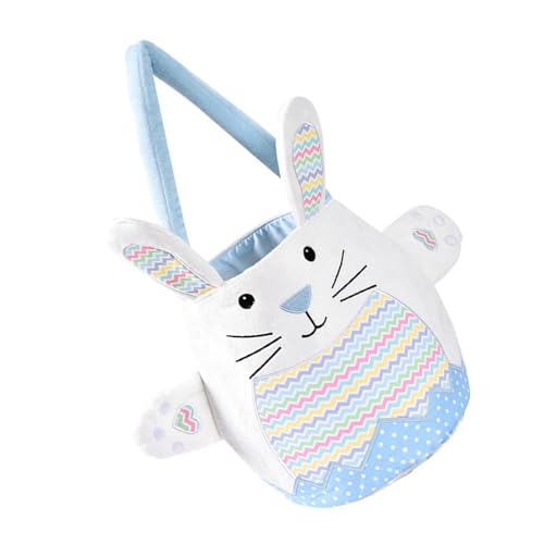 Oster-Halter für Kinder, Plüschstoff, innovativer Kaninchen-Stoffkorb für Eiersuche und Haushalt, Spielzeug-Organisation, Doppelgriff, Oster-Leckerei-Eimer Oster-Halter für Kinder, Plüschstoff, innovativer Kaninchen-Stoffkorb für Eiersuche und Haushalt, Spielzeug-Organisation, Doppelgriff, Oster-Leckerei-Eimer von Avejjbaey