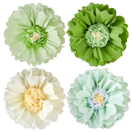 Seidenpapierblumen, handgefertigt, Papierblumen, Deckendekoration, Dekoration für Hochzeit, Party, 4 Stück von Avejjbaey