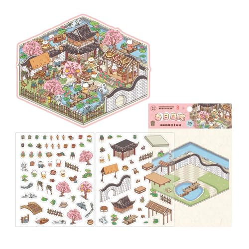 Szenenaufkleber Chinesische Stile Landschaft Aufkleber Retro Courtyard Hand Account Aufkleber Beschriftungen Journaling Lieferungen Chinesischer Stil Landschaft Aufkleber Aufkleber Aufkleber Retro von Avejjbaey
