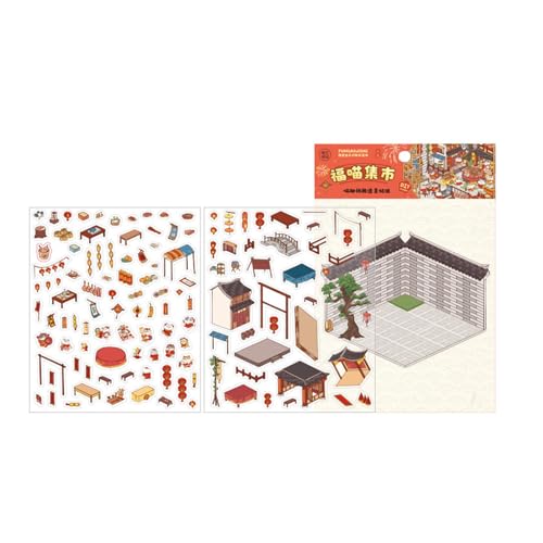 Szenenaufkleber Chinesische Stile Landschaft Aufkleber Retro Courtyard Hand Account Aufkleber Beschriftungen Journaling Lieferungen Chinesischer Stil Landschaft Aufkleber Aufkleber Aufkleber Retro von Avejjbaey