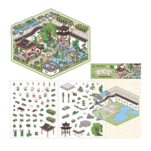 Szenenaufkleber Chinesische Stile Landschaft Aufkleber Retro Courtyard Hand Account Aufkleber Beschriftungen Journaling Lieferungen Chinesischer Stil Landschaft Aufkleber Aufkleber Aufkleber Retro von Avejjbaey