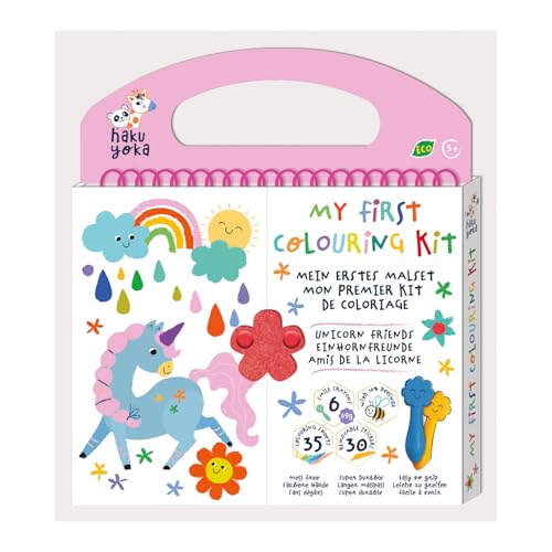 Haku Yoka 6303069 Mein erstes Wachsmal-Set, Einhorn, Ausmalbuch mit 6 Wachsmalstiften, 35 Seiten zum Ausmalen inkl. 30 Sticker, Wachsmalkreiden für Kinder ab 3 Jahren Haku Yoka 6303069 Mein erstes Wachsmal-Set, Einhorn, Ausmalbuch mit 6 Wachsmalstiften, 35 Seiten zum Ausmalen inkl. 30 Sticker, Wachsmalkreiden für Kinder ab 3 Jahren von Avenir