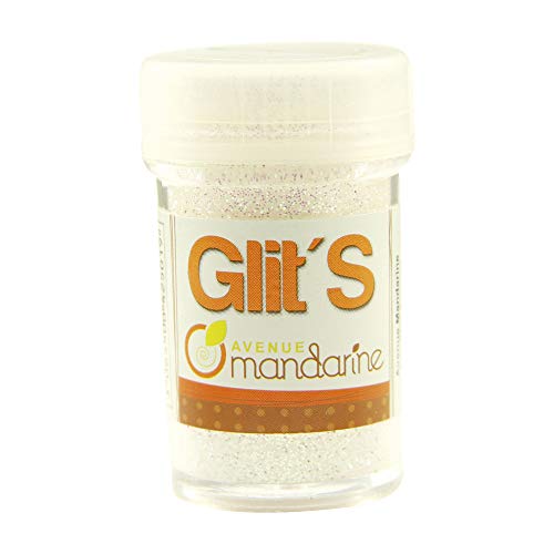 Avenue Mandarine 42501MD Glitter Glit's Flakon (14g, mit praktischem Streuaufsatz zur leichten Handhabung, ideal für Kinder) 1 Stück weiß von Avenue Mandarine