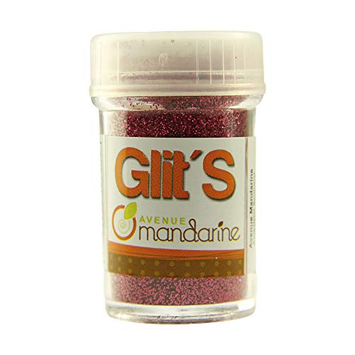 Avenue Mandarine 42730O Glitter Glit's Flakon (14g, mit praktischem Streuaufsatz zur leichten Handhabung, ideal für Kinder) 1 Stück fuchsia von Avenue Mandarine