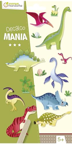 Avenue Mandarine CC047C - Packung Rubbelbilder Decalco' Mania, 2 Bogen mit 20 Rubbelbildern, für Kinder ab 5 Jahren, Dino, 1 Pack Avenue Mandarine CC047C - Packung Rubbelbilder Decalco' Mania, 2 Bogen mit 20 Rubbelbildern, für Kinder ab 5 Jahren, Dino, 1 Pack von Avenue Mandarine
