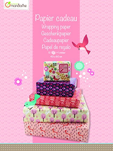 Avenue Mandarine CO084O - Block mit 12 Bogen Geschenkpapier, 43x60cm, 4-fach gefaltet, ideal um Geschenke zu veredeln + 1 Stickerbogen 21x29,7cm zum Personalisieren des Geschenks, Mädchen, 1 Block Avenue Mandarine CO084O - Block mit 12 Bogen Geschenkpapier, 43x60cm, 4-fach gefaltet, ideal um Geschenke zu veredeln + 1 Stickerbogen 21x29,7cm zum Personalisieren des Geschenks, Mädchen, 1 Block von Avenue Mandarine