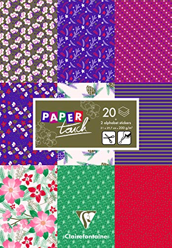 Avenue Mandarine 95262C - Packung Paper Touch mit bedrucktem Papier, DIN A4, 200g, 20 Blatt sortiert, Winter, 1 Pack Avenue Mandarine 95262C - Packung Paper Touch mit bedrucktem Papier, DIN A4, 200g, 20 Blatt sortiert, Winter, 1 Pack von Clairefontaine