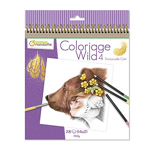 Avenue Mandarine GY093C - Sammelmalbuch Wild, Sortierung 4, aus Zeichenpapier 250g, mit mikroperforierten Blättern, 28 Blatt, 14 Zeichnungen x 29, ideal für Kinder ab 5 Jahren, 1 Stück Avenue Mandarine GY093C - Sammelmalbuch Wild, Sortierung 4, aus Zeichenpapier 250g, mit mikroperforierten Blättern, 28 Blatt, 14 Zeichnungen x 29, ideal für Kinder ab 5 Jahren, 1 Stück von Avenue Mandarine