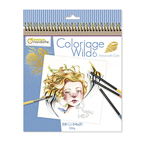 Avenue Mandarine GY124C - Sammelmalbuch Wild, 6. Edition, aus Zeichenpapier 250g, mit mikroperforierten Blättern, 28 Blatt (14 Zeichnungen x 29, ideal für Kinder ab 5 Jahren, 1 Stück Avenue Mandarine GY124C - Sammelmalbuch Wild, 6. Edition, aus Zeichenpapier 250g, mit mikroperforierten Blättern, 28 Blatt (14 Zeichnungen x 29, ideal für Kinder ab 5 Jahren, 1 Stück von Avenue Mandarine