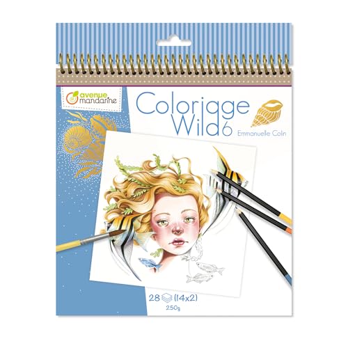 Avenue Mandarine GY124C - Sammelmalbuch Wild, 6. Edition, aus Zeichenpapier 250g, mit mikroperforierten Blättern, 28 Blatt (14 Zeichnungen x 29, ideal für Kinder ab 5 Jahren, 1 Stück Avenue Mandarine GY124C - Sammelmalbuch Wild, 6. Edition, aus Zeichenpapier 250g, mit mikroperforierten Blättern, 28 Blatt (14 Zeichnungen x 29, ideal für Kinder ab 5 Jahren, 1 Stück von Avenue Mandarine