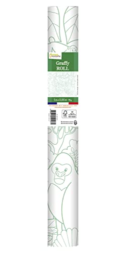 Avenue Mandarine GY127C - Ausmalrolle Graffy Roll, 5 m x 35 cm, Zeichnung 50cm wiederholt sich 10-mal, Plakatpapier 90g, Dschungel, 1 Rolle Avenue Mandarine GY127C - Ausmalrolle Graffy Roll, 5 m x 35 cm, Zeichnung 50cm wiederholt sich 10-mal, Plakatpapier 90g, Dschungel, 1 Rolle von Avenue Mandarine