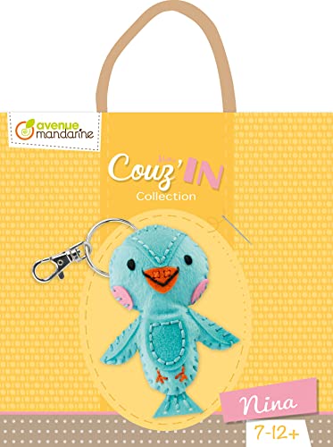 Avenue Mandarine KC048C Set Mini Couz'In, ideal für Kinder ab 6 Jahren, mit 1 Schlüsselanhänger, vorgelochte Fellelemente, Füllwatte, 1 Nadel aus Kunststoff, 3 Garnrollen, 1 Set, Nina Avenue Mandarine KC048C Set Mini Couz'In, ideal für Kinder ab 6 Jahren, mit 1 Schlüsselanhänger, vorgelochte Fellelemente, Füllwatte, 1 Nadel aus Kunststoff, 3 Garnrollen, 1 Set, Nina von Avenue Mandarine