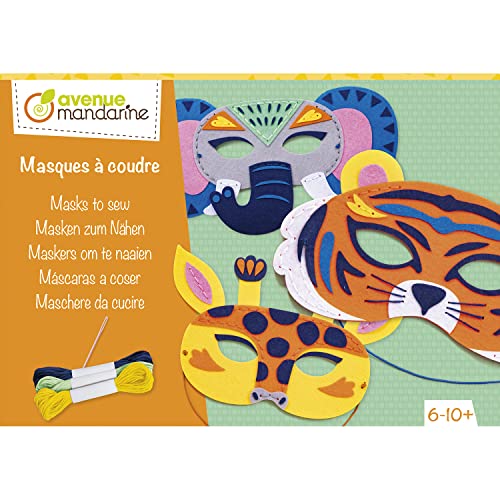 Avenue Mandarine KC135C - Kreativbox Masken zum Nähen, ideal ab 6 Jahren, Wüstentiere, 1 Box von Avenue Mandarine