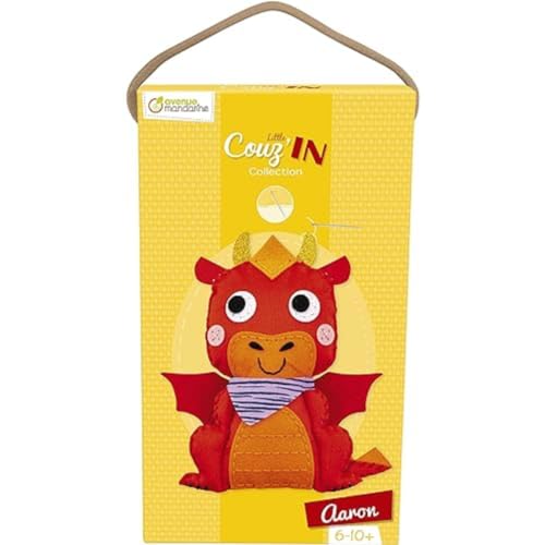 Avenue Mandarine KC139C - Kreativset Little couz'In, Tier zum Nähen, ideal für Kinder ab 6 Jahren, 1 Set, Drache Avenue Mandarine KC139C - Kreativset Little couz'In, Tier zum Nähen, ideal für Kinder ab 6 Jahren, 1 Set, Drache von Avenue Mandarine