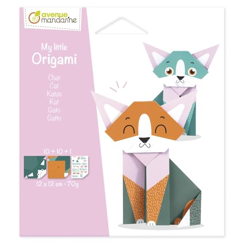Avenue mandarine OR508C - Packung My little Origami mit 20 Origami Blätter 12x12 cm, Katze Avenue mandarine OR508C - Packung My little Origami mit 20 Origami Blätter 12x12 cm, Katze von Avenue Mandarine