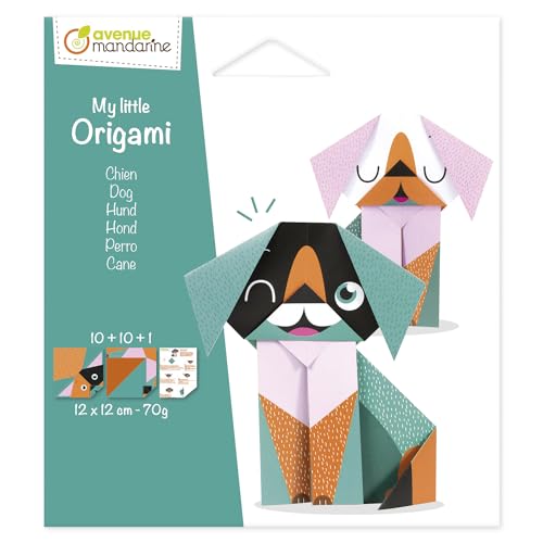 Clairefontaine Avenue mandarine OR509C - Packung My little Origami mit 20 Origami Blätter 12x12 cm, Hund Clairefontaine Avenue mandarine OR509C - Packung My little Origami mit 20 Origami Blätter 12x12 cm, Hund von Avenue Mandarine