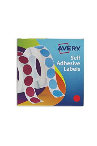 Avery Etiketten-Spender 19 mm Durchmesser 1120 Etiketten rot von Avery Dennsion Zweckform