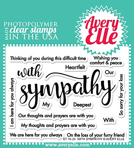 Avery Elle Clear Stamp Set 4-Zoll x 3 Zoll mit Sympathie, Acryl, Mehrfarbig, 2-teilig von Avery Elle