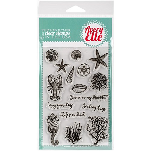 Avery Elle Clear Stamp Set 4-Zoll x 6 der Reef, Acryl, Mehrfarbig von Avery Elle