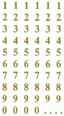 Etikett ZWE 3728 0-99 7mm gold * 2Bl Zahlen Kleinpackung VE=10 von Avery Zweckform GmbH