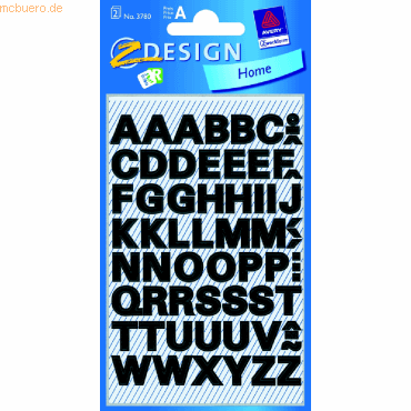 10 x Avery Zweckform Buchstabenetiketten 76x120mm schwarz 2 Blatt / 10 10 x Avery Zweckform Buchstabenetiketten 76x120mm schwarz 2 Blatt / 10 von Avery Zweckform