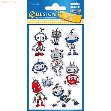 10 x Avery Zweckform Glitter Stickers Roboter 9 Motive bunt 9 Stück 10 x Avery Zweckform Glitter Stickers Roboter 9 Motive bunt 9 Stück von Avery Zweckform