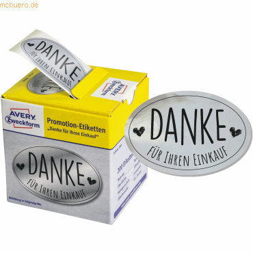 6 x Avery Zweckform Promotion-Etiketten 'Danke für Ihren Einkauf' 58x3 6 x Avery Zweckform Promotion-Etiketten 'Danke für Ihren Einkauf' 58x3 von Avery Zweckform
