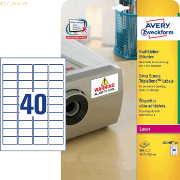 Avery Zweckform Etiketten 45,7x25,4mm stark haftend weiß VE=800 Stück Avery Zweckform Etiketten 45,7x25,4mm stark haftend weiß VE=800 Stück von Avery Zweckform