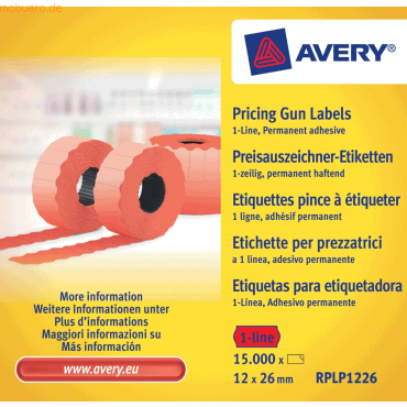 Avery Zweckform Handauszeichner-Etiketten 1-zeilig permanent rot 26x16 Avery Zweckform Handauszeichner-Etiketten 1-zeilig permanent rot 26x16 von Avery Zweckform
