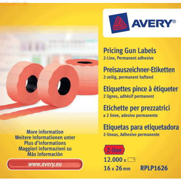 Avery Zweckform Handauszeichner-Etiketten 2-zeilig permanent rot 26x16 Avery Zweckform Handauszeichner-Etiketten 2-zeilig permanent rot 26x16 von Avery Zweckform