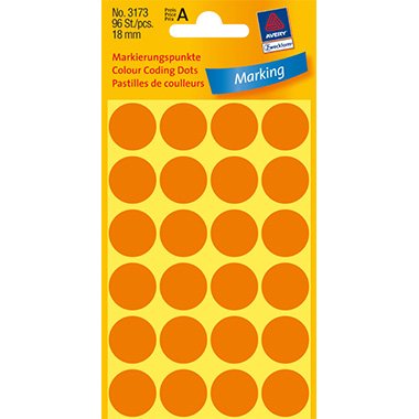 Avery Zweckform Markierungspunkt 3173 18mm leuchtorange 96 St./Pack. Avery Zweckform Markierungspunkt 3173 18mm leuchtorange 96 St./Pack. von Avery Zweckform