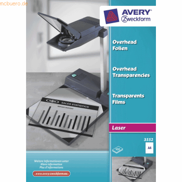 Avery Zweckform OHP-Folie A4 spezialbeschichtet stapelverarbeitbar 0,1 Avery Zweckform OHP-Folie A4 spezialbeschichtet stapelverarbeitbar 0,1 von Avery Zweckform