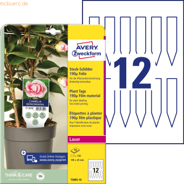 Avery Zweckform Steck-Schilder Folie 100x20 mm VE=120 Stück / 10 Bögen Avery Zweckform Steck-Schilder Folie 100x20 mm VE=120 Stück / 10 Bögen von Avery Zweckform