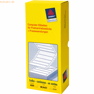 Avery Zweckform Universal-Etiketten 88,9x23 mm 6000 Etiketten weiß Avery Zweckform Universal-Etiketten 88,9x23 mm 6000 Etiketten weiß von Avery Zweckform